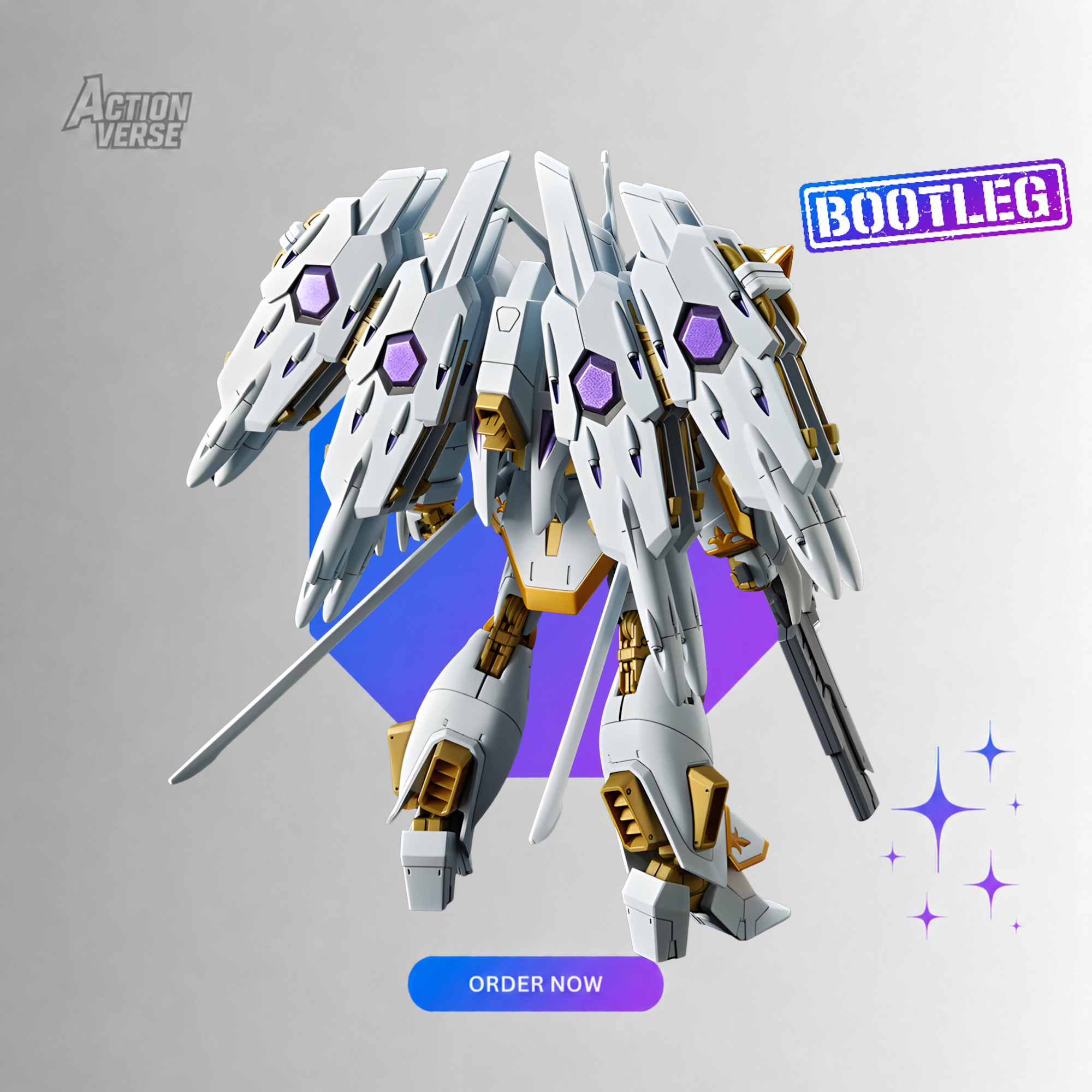 HG Black Squad Calre Gundam with Special Stand (Bootleg) - Image 3